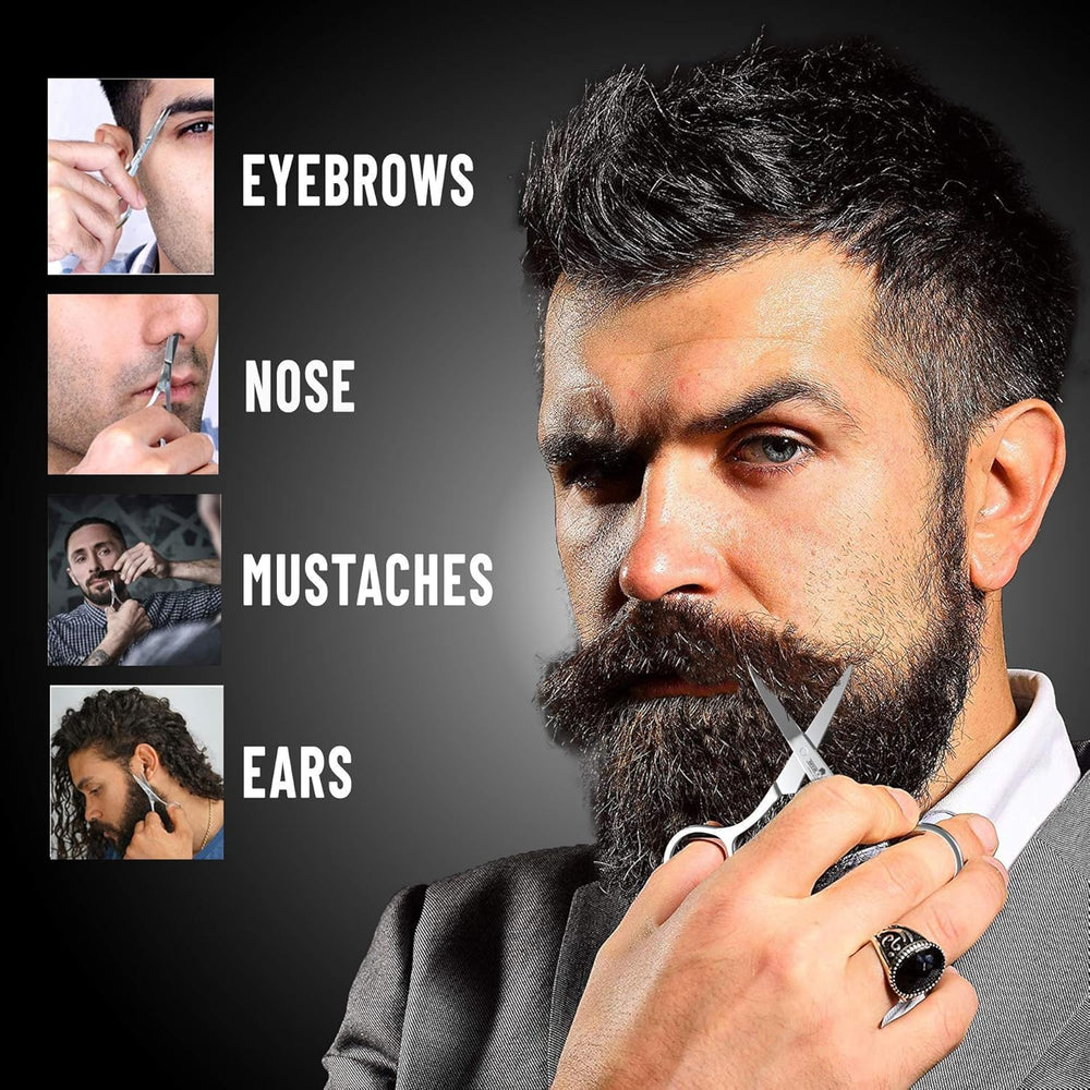 Grow Alpha Beard tijeras para bigotes, acero inoxidable de precisión