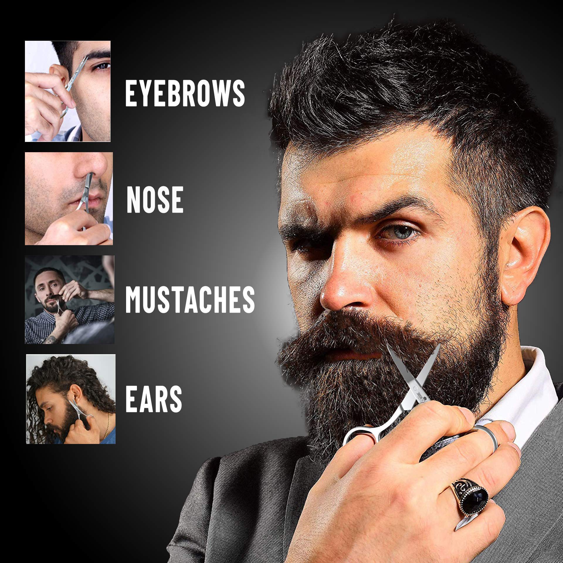 Grow Alpha Beard tijeras para bigote con precisión segura para dar forma