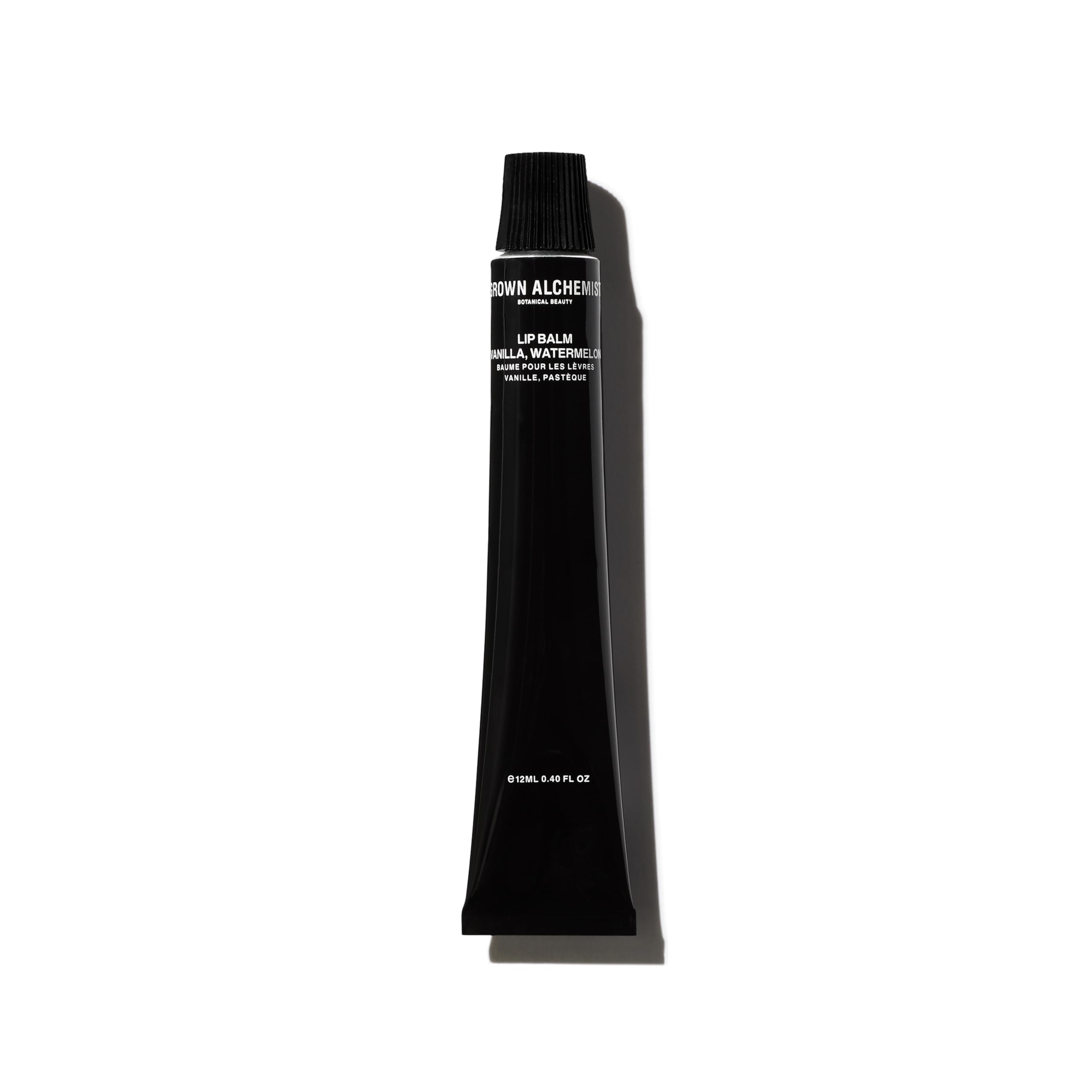 Grown Alchemist Hydra-Restore Lip Balm vanilla watermelon tube front view for hydration