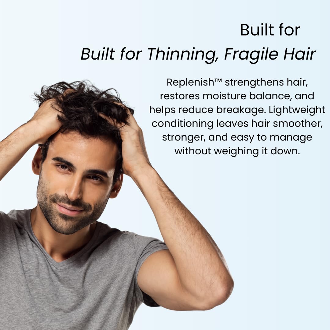 Growplex Replenish: al enjuagar, cabello limpio y nutrido tras uso regular.