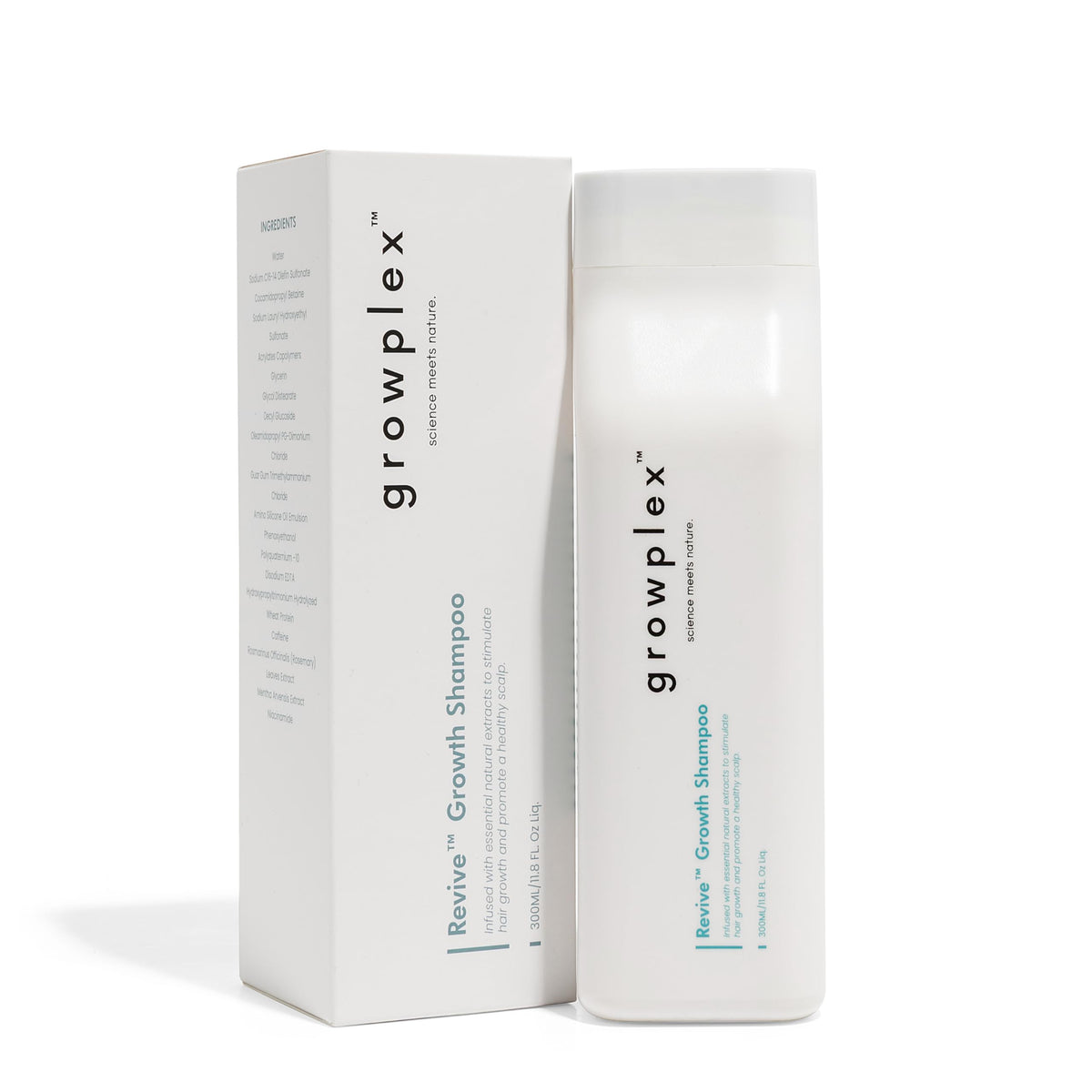 Growplex Revive Shampoing – bouteille prête pour un lavage quotidien, cheveux plus forts.