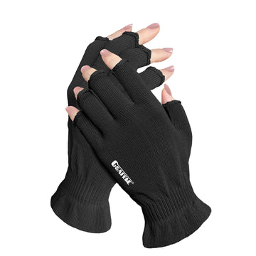 Guantes de algodón GSAFEME con diseño sin dedos para movilidad y cuidado de manos.