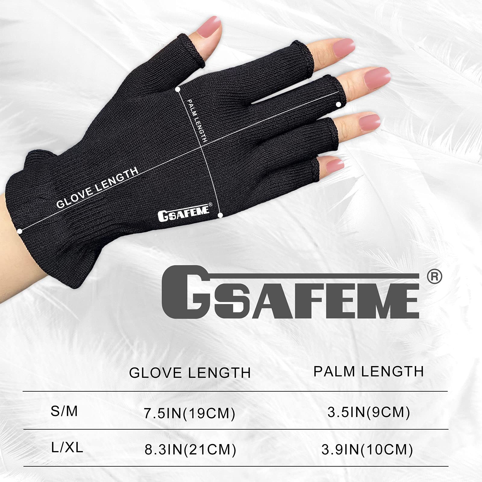 Uso nocturno con guantes GSAFEME para cuidado de manos durante el sueño.