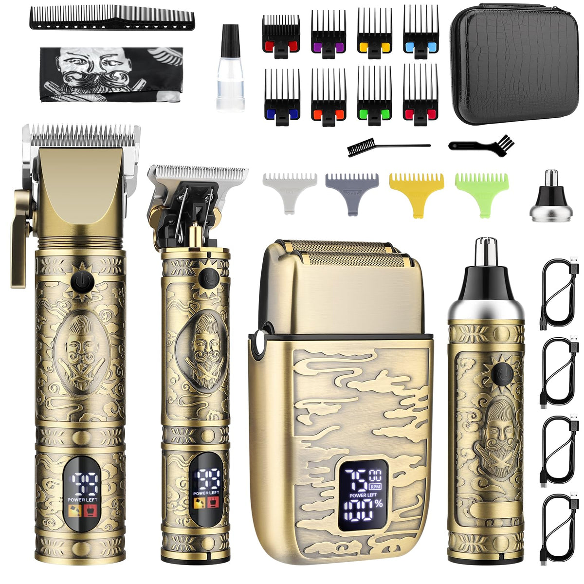 GSKY cortapelos profesional: conjunto completo para barbería y hogar.