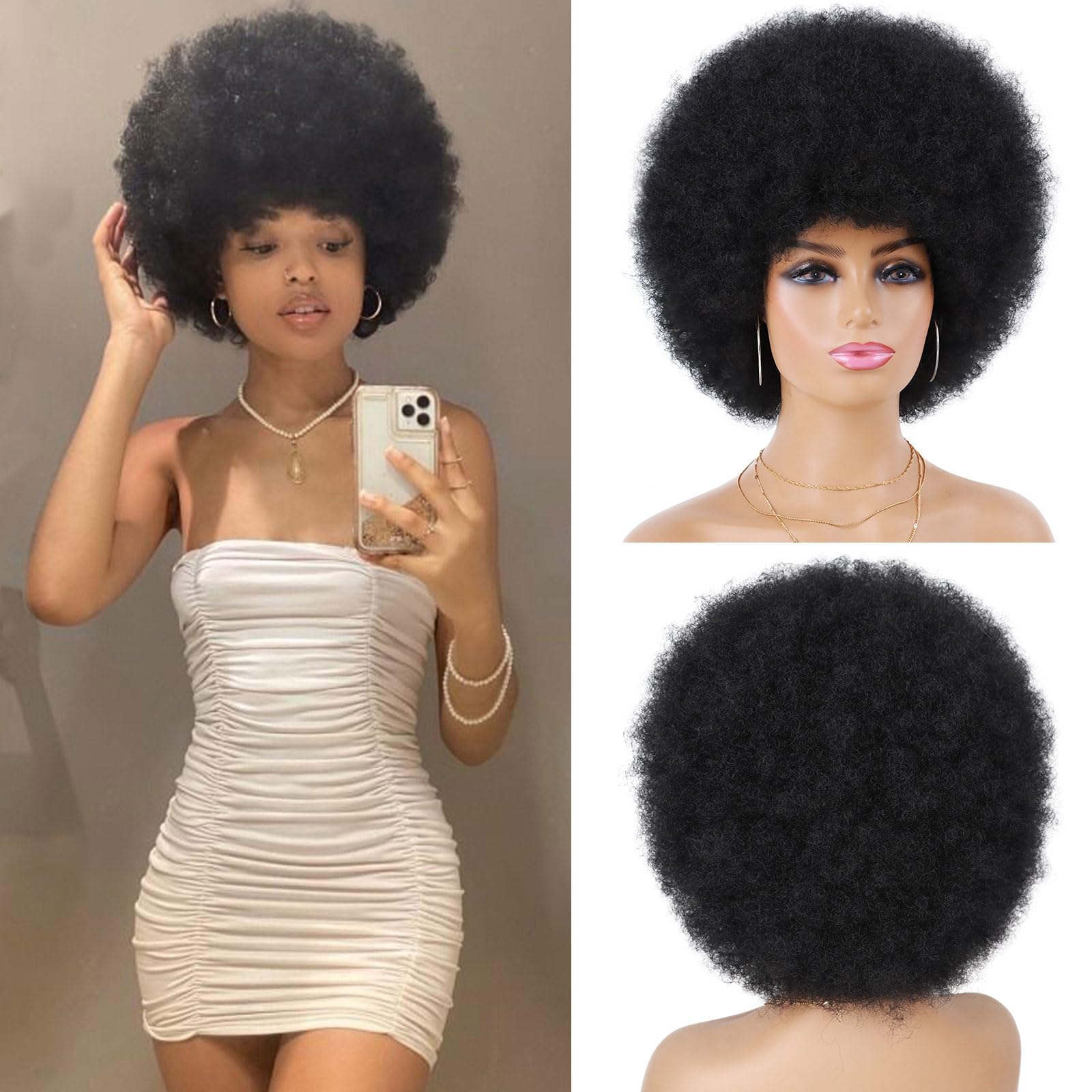 G&T Wig 70s Afro ideal para cosplay y celebraciones