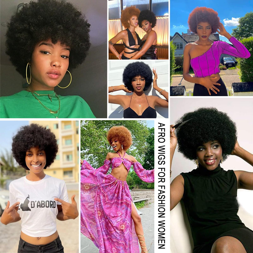 G&T Wig 70s Afro perfecto para fiestas y eventos