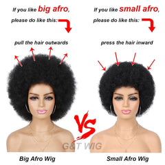 G&T Wig 70s Afro con textura suave para tacto agradable