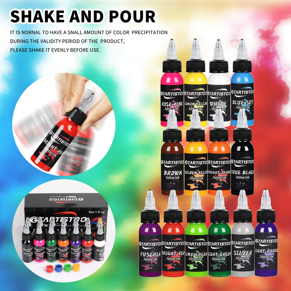GTARTISTOO pigments tatouage vibrants pour rendus fidèles et saturés