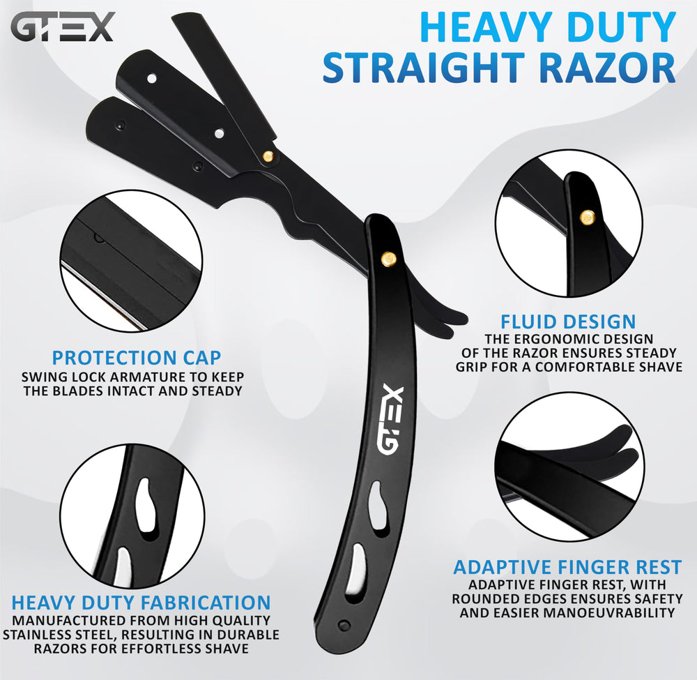 GTEX cuchillas barbero recubiertas platino para afeitado suave