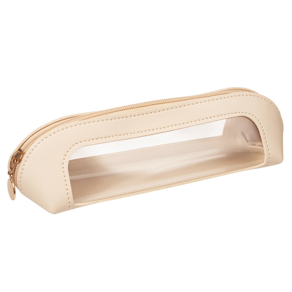 Gthiely bolsa maquillaje transparente de doble cara, facilita ver y tomar brochas al instante.
