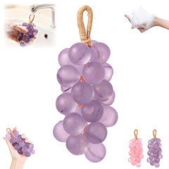 Gtyuoo Jabón de uvas en cuerda con racimo, ideal para un lavado suave y decorativo.