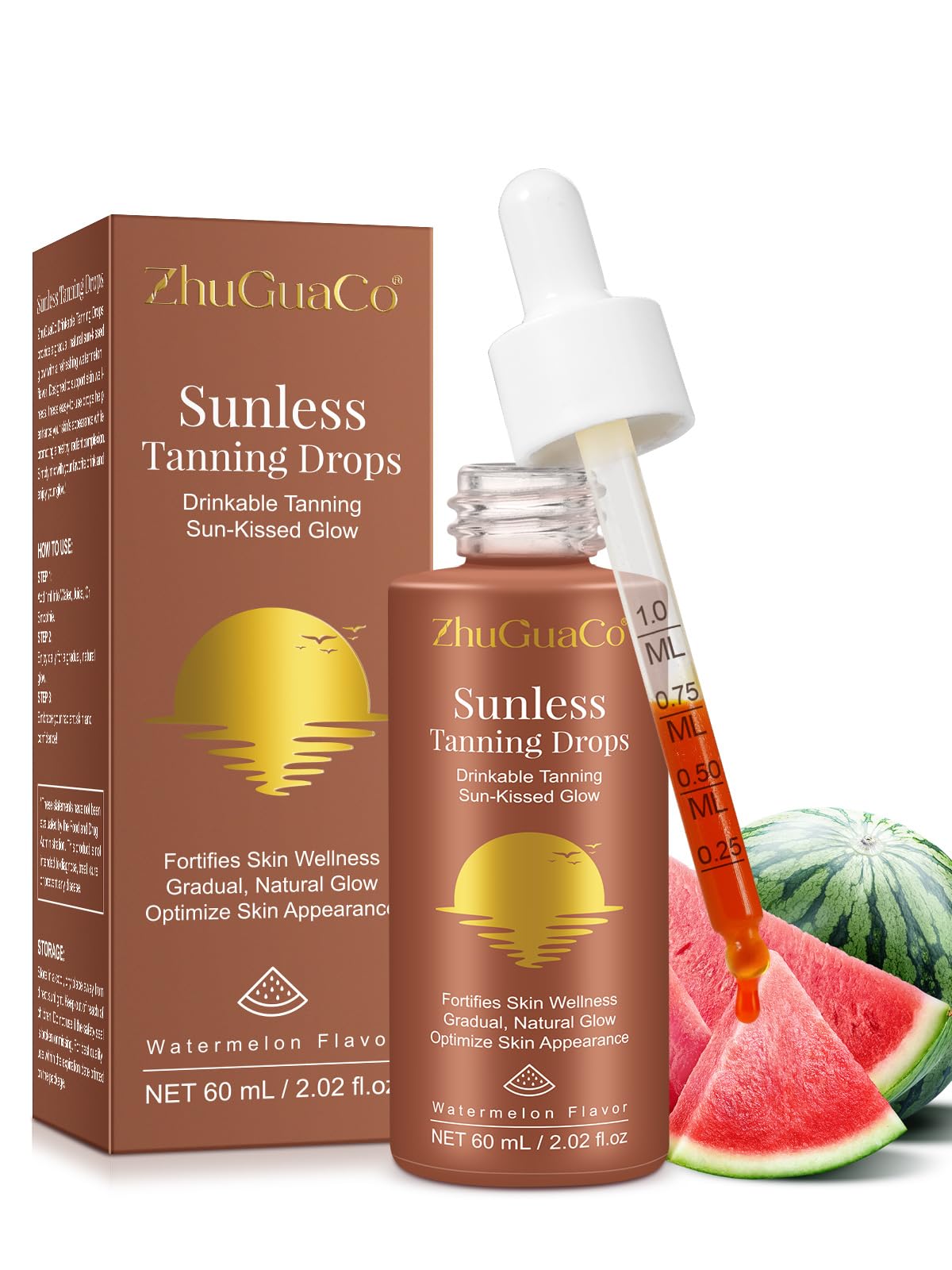 GTZSXNP gotas bronceadoras en vertido, tono natural sin sol para rostro y cuerpo