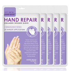 Guantes mascarilla Lavanda para manos: hidratación profunda y suavidad tras la aplicación.