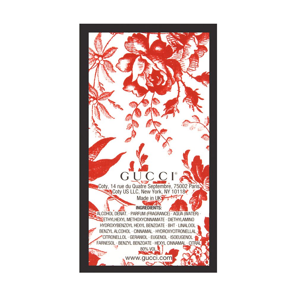 Gucci Bloom para mujer, empaque frontal, presentación elegante para ritual de perfume diario
