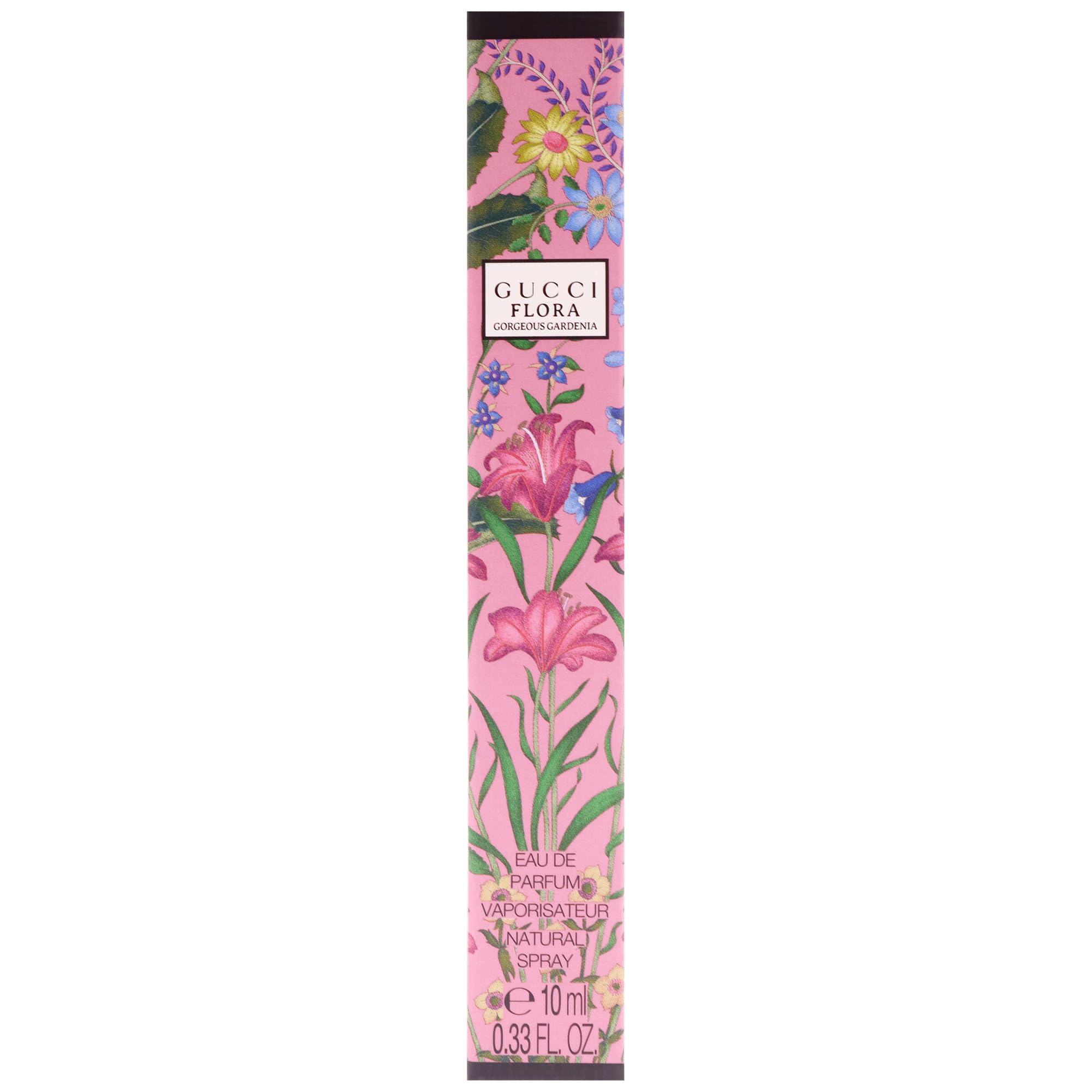 Gucci Flora Gorgeous Gardenia, etiqueta dorada que añade glamour a tu tocador.