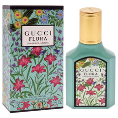 Gucci Flora Gorgeous Jasmine, aplicación en pulso, aroma suave y duradero.