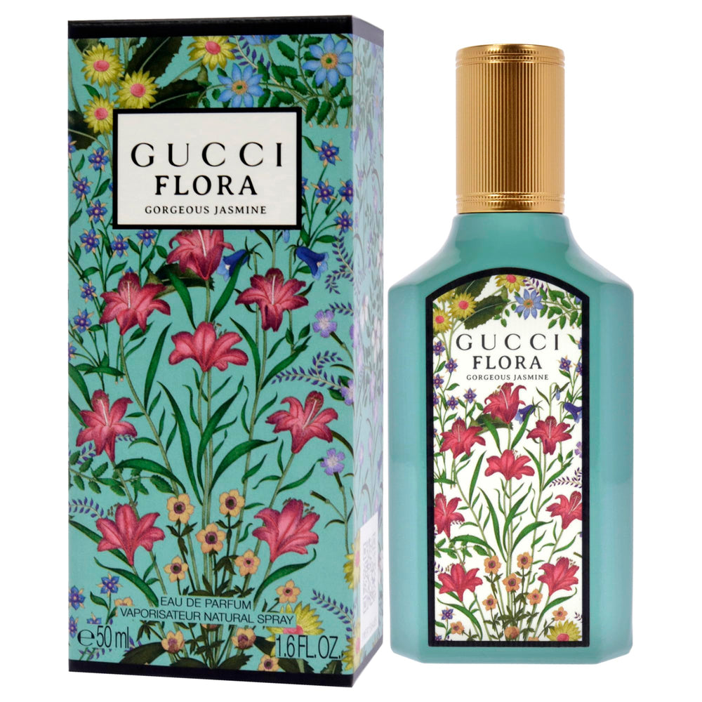 Gucci Flora Gorgeous Jasmine: empaque atractivo, ideal para regalo.