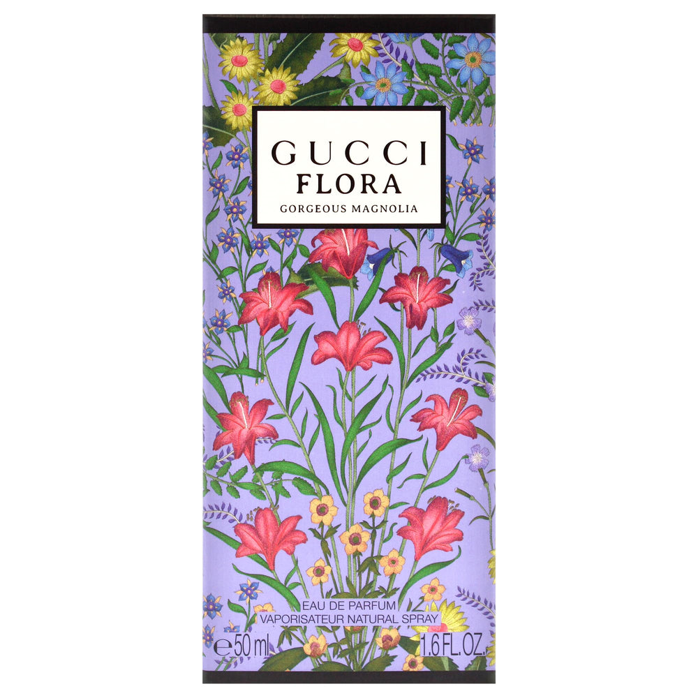 Gucci Flora Gorgeous Magnolia tapa de lujo, cierre seguro y aspecto premium