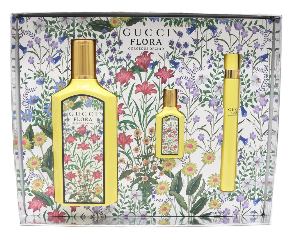 Gucci Flora Gorgeous Orchid set de regalo: fragancia floral suave para uso diario