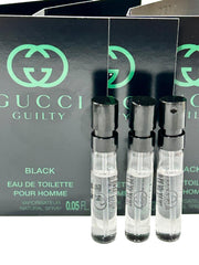 Gucci Guilty Black sample packaging, easy to store in luggage.