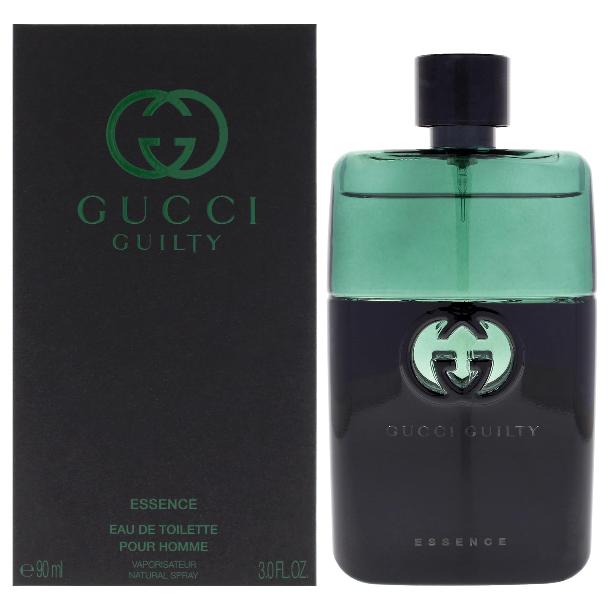 Gucci Guilty Essence para hombres, botella elegante lista para uso diario y eventos nocturnos.