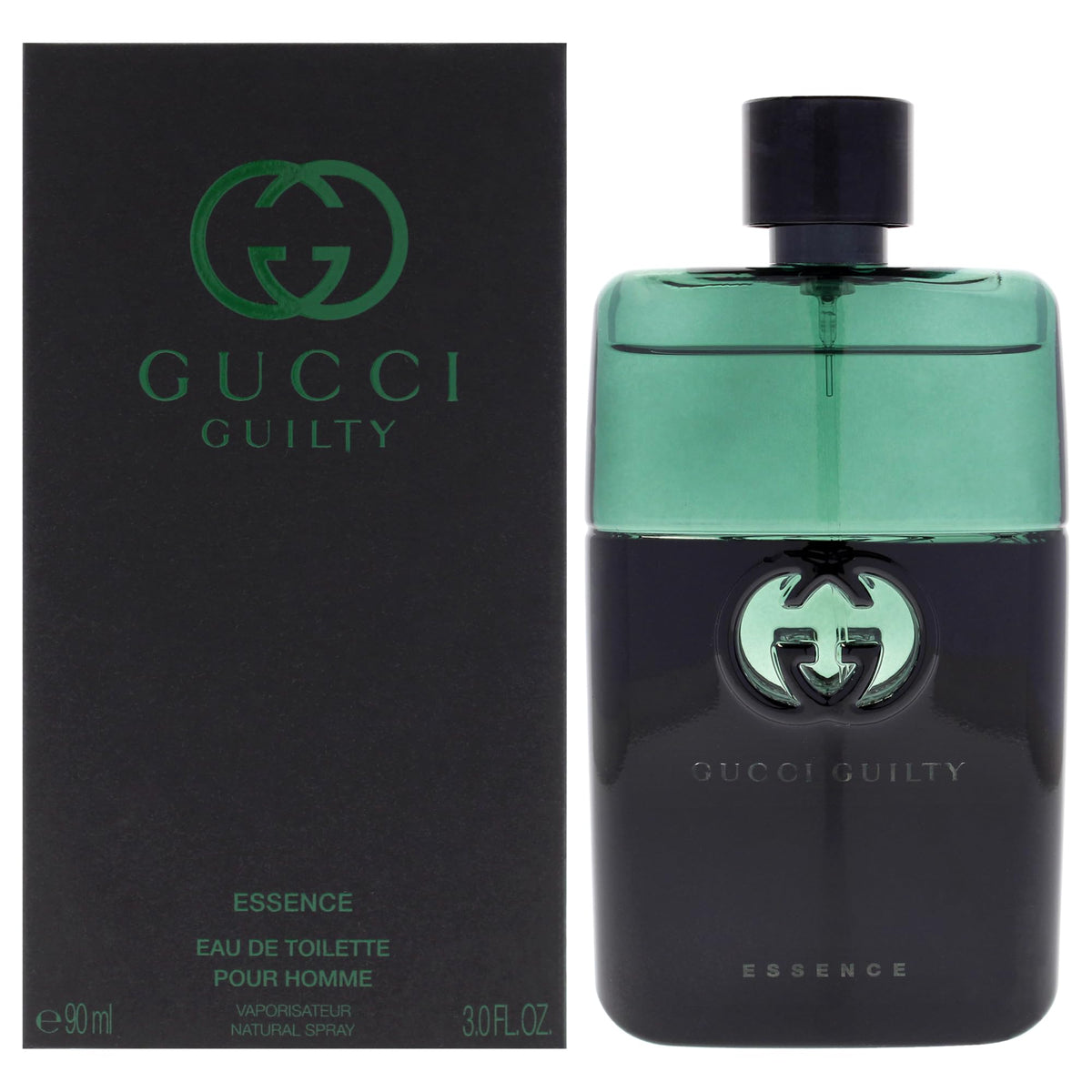 Gucci Guilty Essence para hombres, botella elegante lista para uso diario y eventos nocturnos.