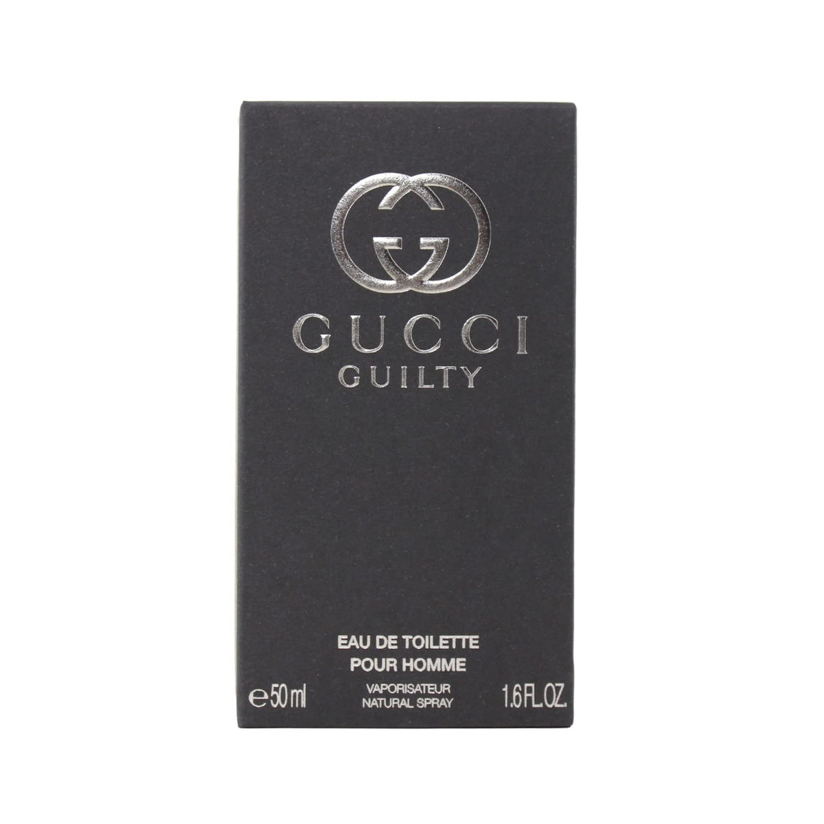 Gucci Guilty para hombre, frasco detalle, aroma sofisticado para uso diario.