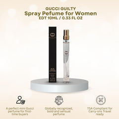 Gucci Guilty Pour Femme, aplicador en bolígrafo para retoques discretos.