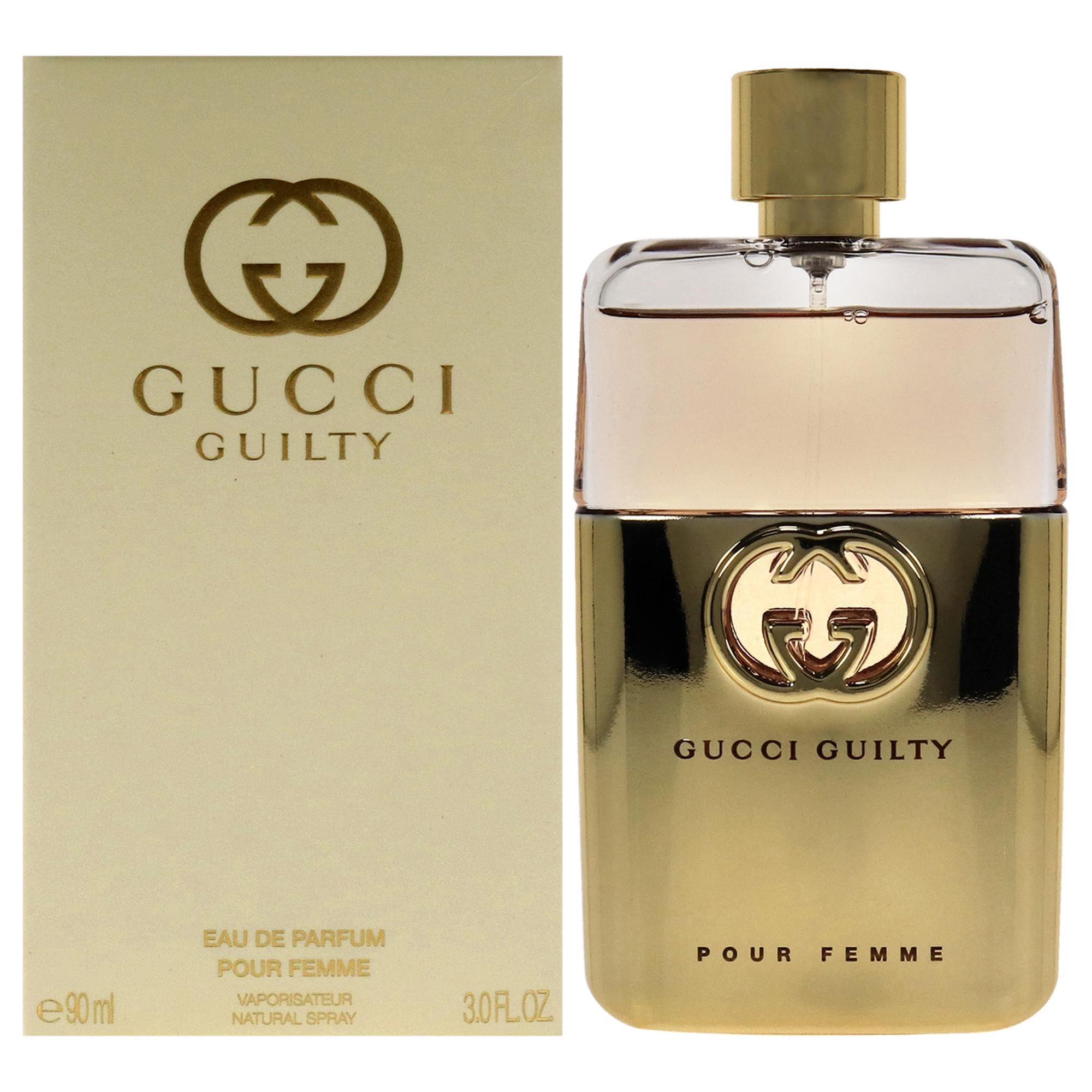 Gucci Guilty Pour Femme, botella 90 ml, diseño elegante para uso diario.