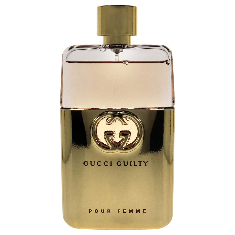 Gucci Guilty Pour Femme, detalle de empaque que resalta la fragancia.