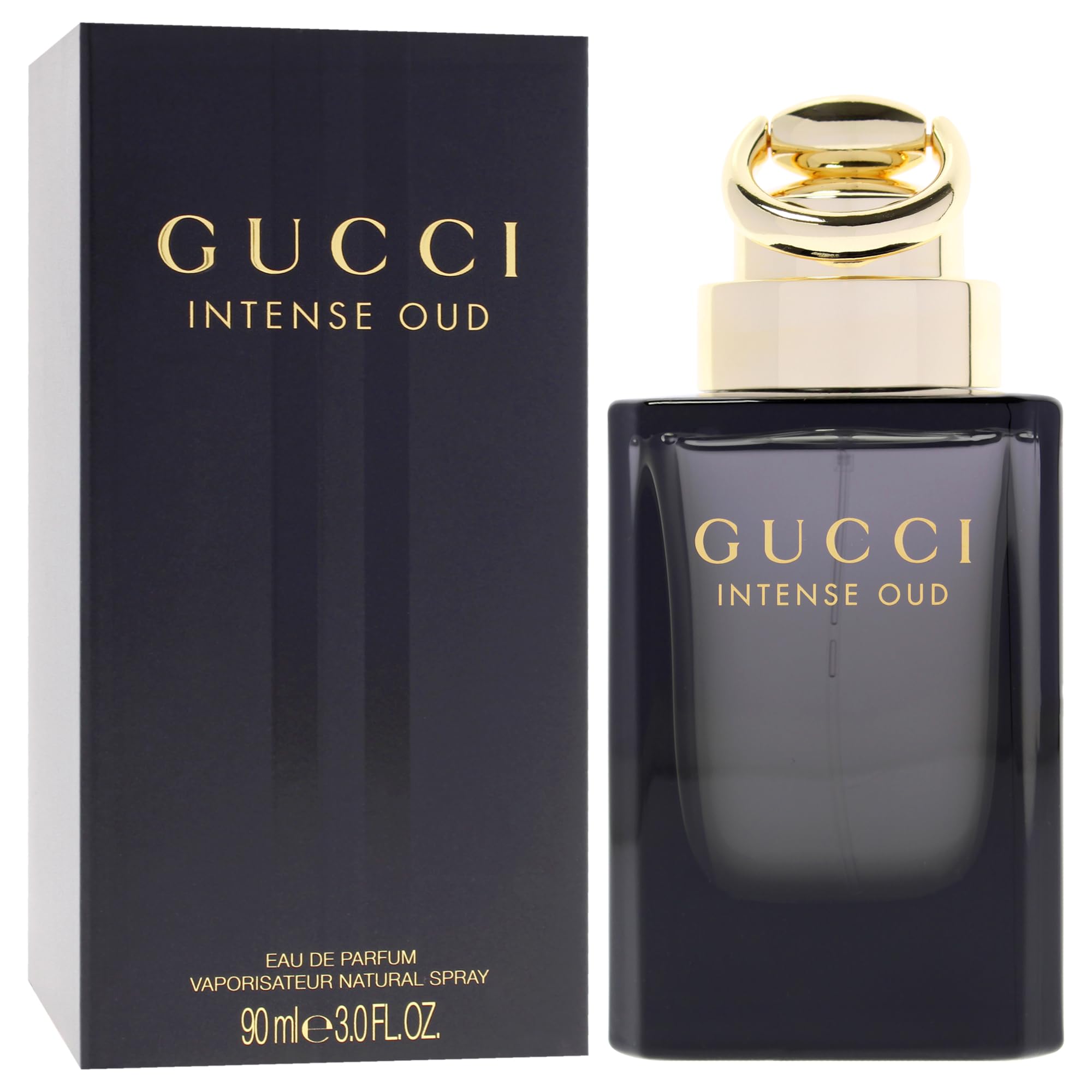 Notas de incienso y madera en Gucci Intense Oud para sensación envolvente.