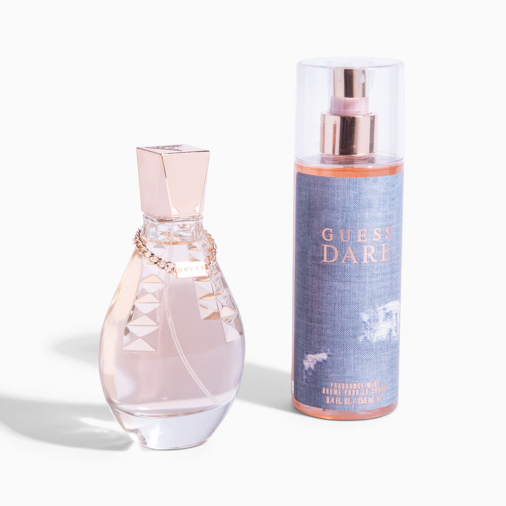 GUESS Dare: envase-detalle demuestra cuidado en el empaque y presentación.