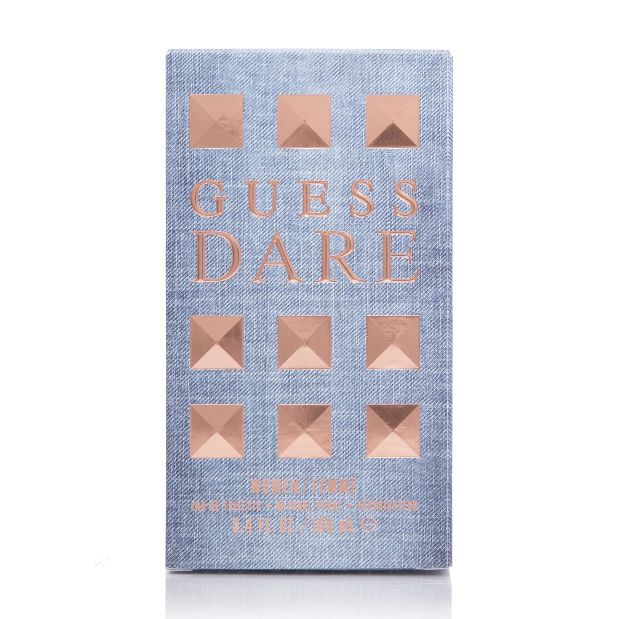 GUESS Dare: etiqueta-frontal destaca la marca y el aroma distintivo para reconocerlo.
