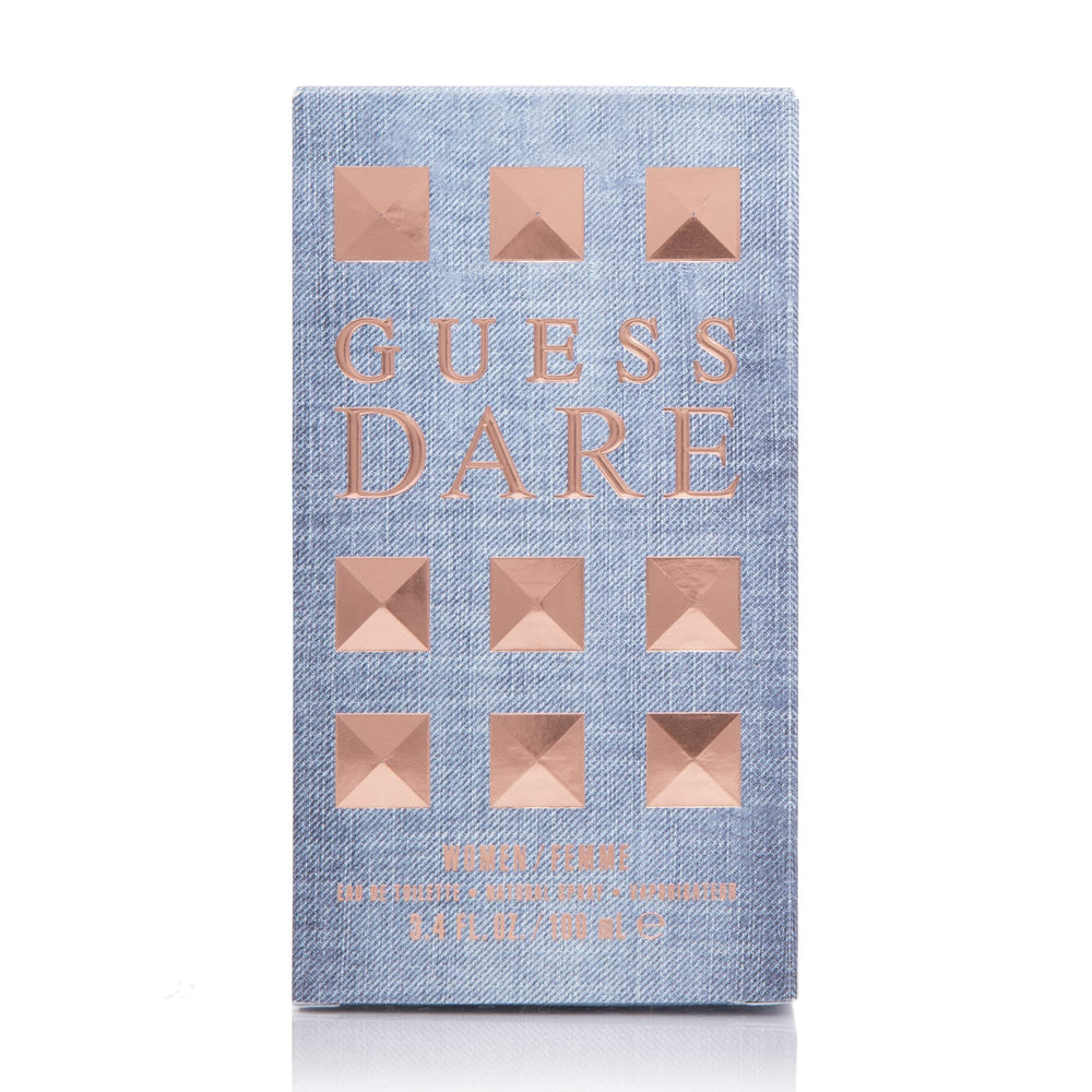 GUESS Dare: etiqueta-frontal destaca la marca y el aroma distintivo para reconocerlo.
