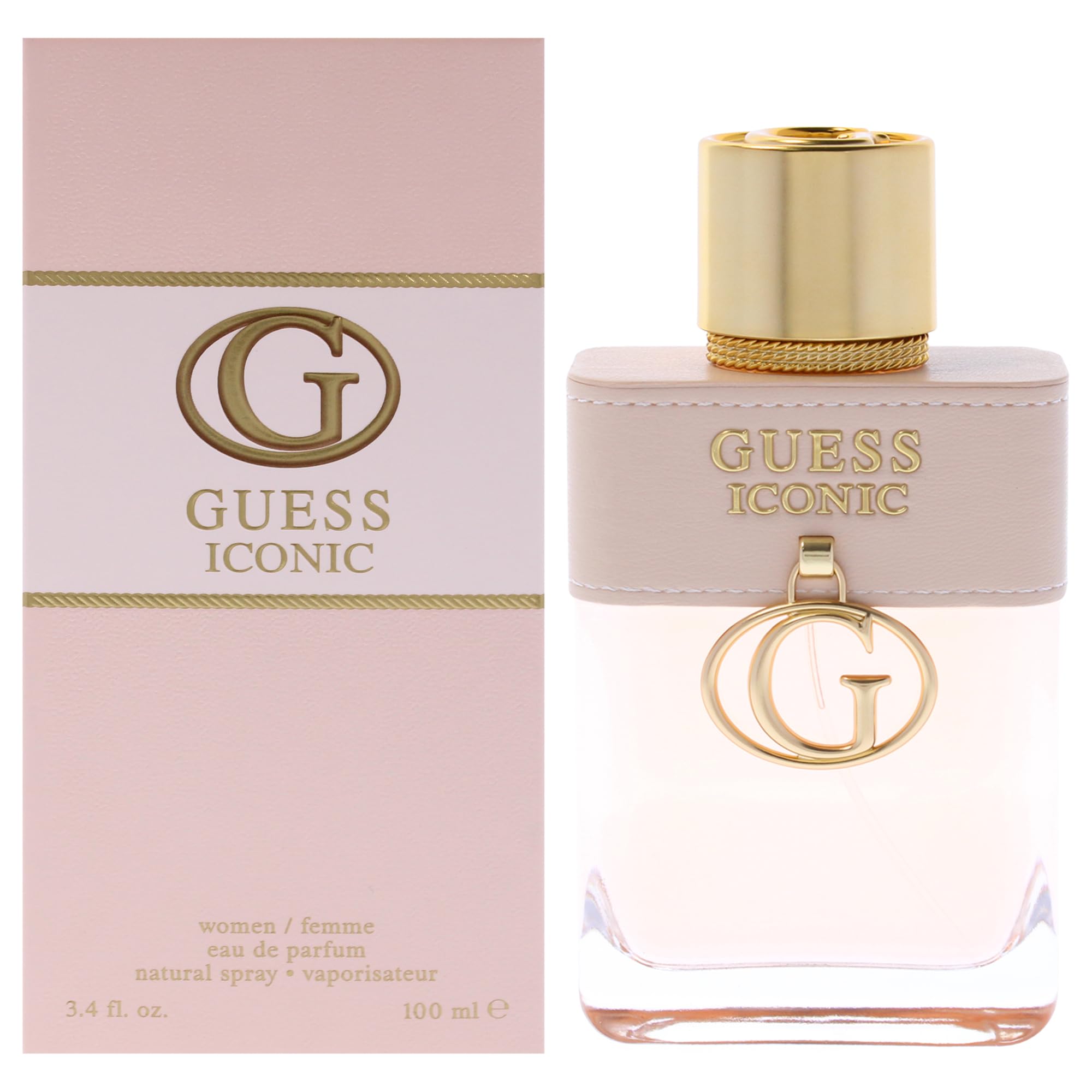GUESS Icónico botella frontal, presentación elegante para uso diario