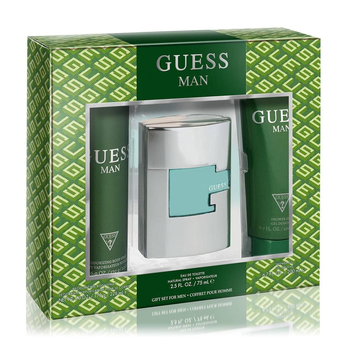 GUESS Man agua de toilette: botella del set regalo, aroma cítrico para el día a día