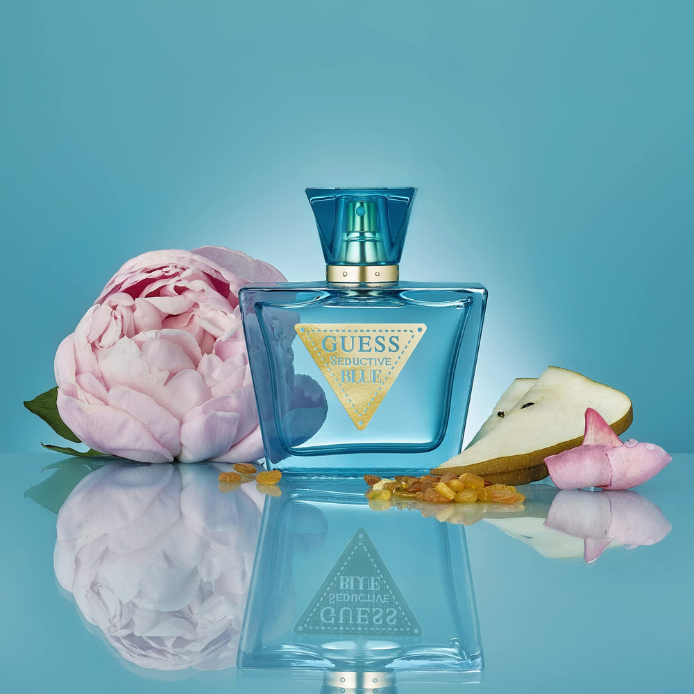 GUESS Seductive Blue, notas medias peonía y rosa reciclada, aroma floral suave