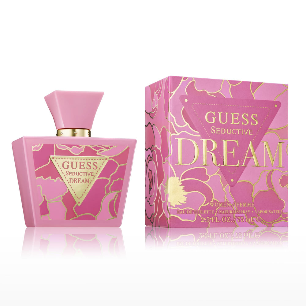 GUESS Seductive Dream, botella frontal, fragancia floral afrutada para uso diario.