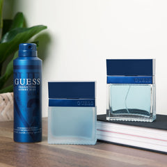 GUESS Seductive Homme Blue, aplicación en puntos de pulso, efecto duradero.