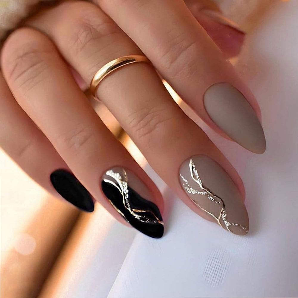 GUFUGU diseños franceses en uñas medianas para ocasiones especiales.