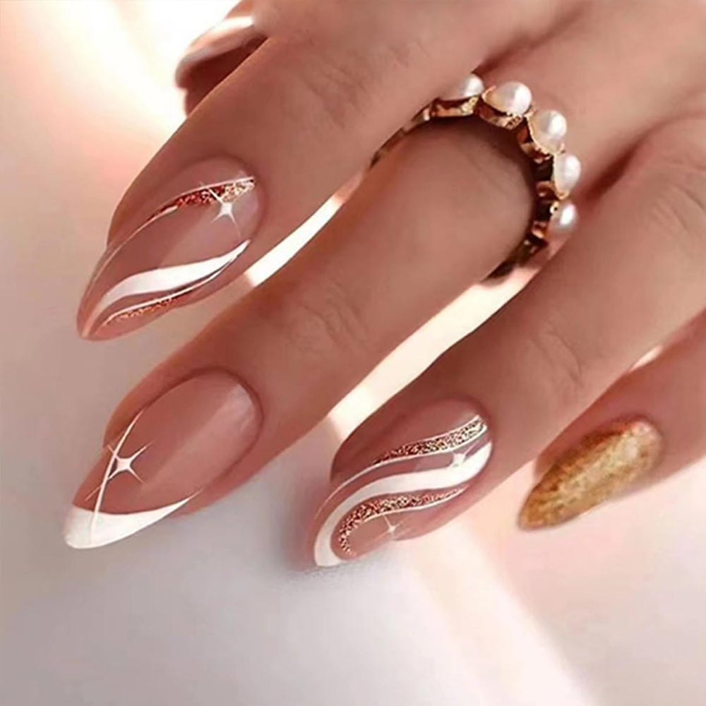 GUFUGU paquete de pegamento y limas incluidos para manicura rápida.