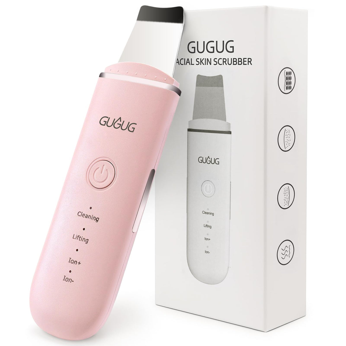 GUGUG escobilla facial con 4 modulos para una limpieza suave y controlada.