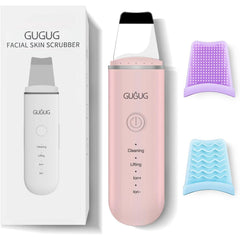GUGUG espátula limpieza facial rosa con 4 modos para poros más limpios