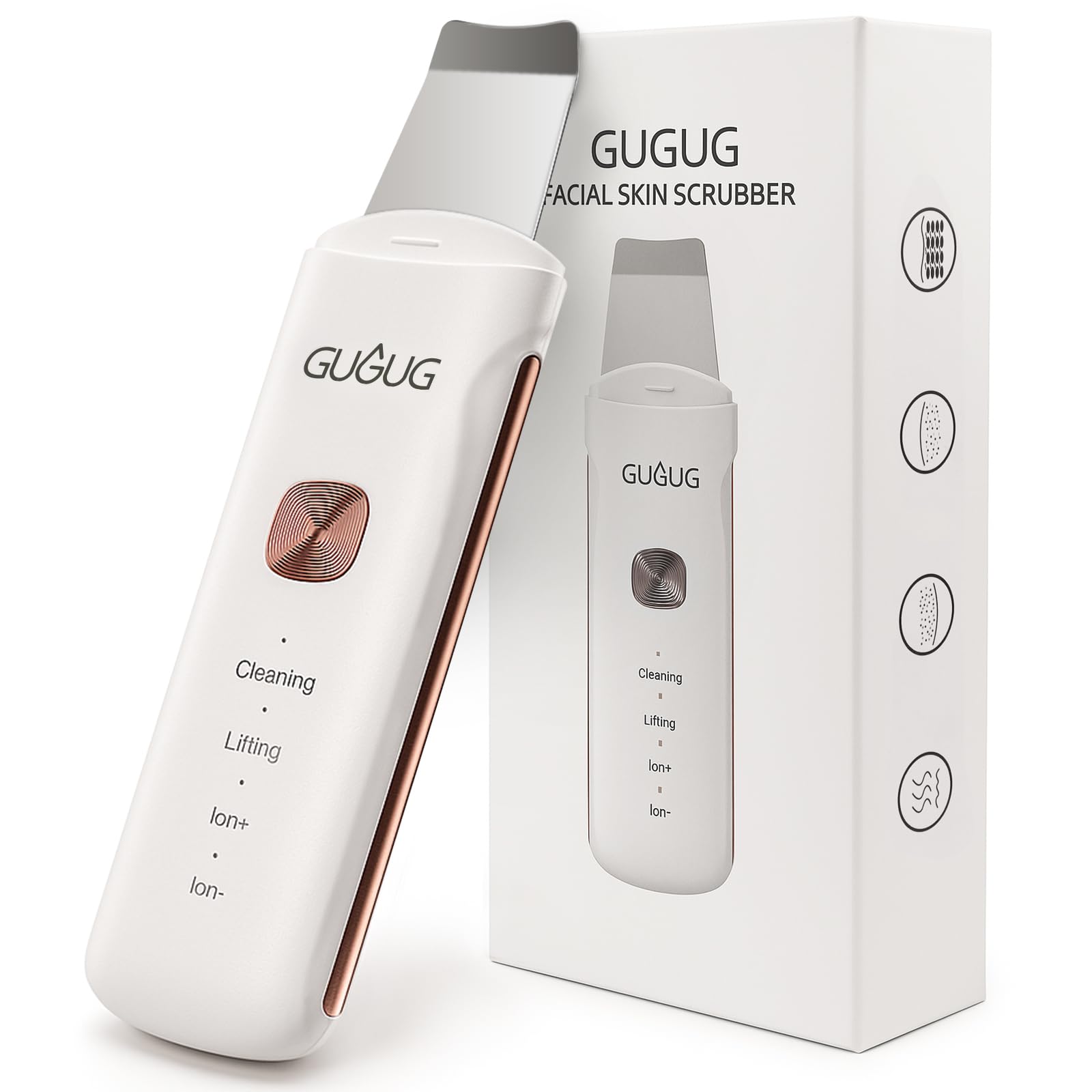 GUGUG limpiador facial impermeable IPX8 para uso en ducha y limpieza profunda de poros.