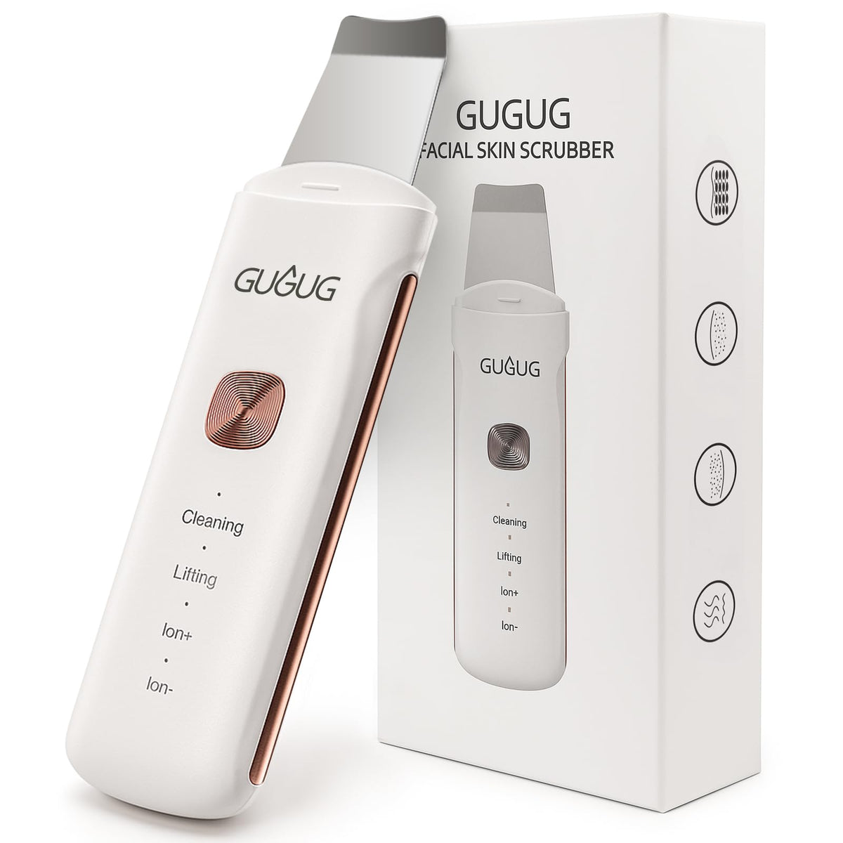 GUGUG limpiador facial impermeable IPX8 para uso en ducha y limpieza profunda de poros.