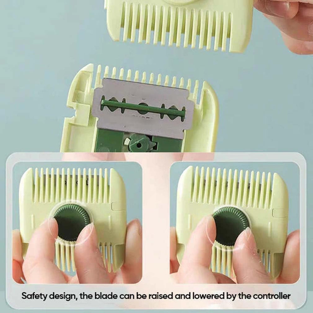 GUIYAL cuchilla protegida dentro del peine para seguridad.