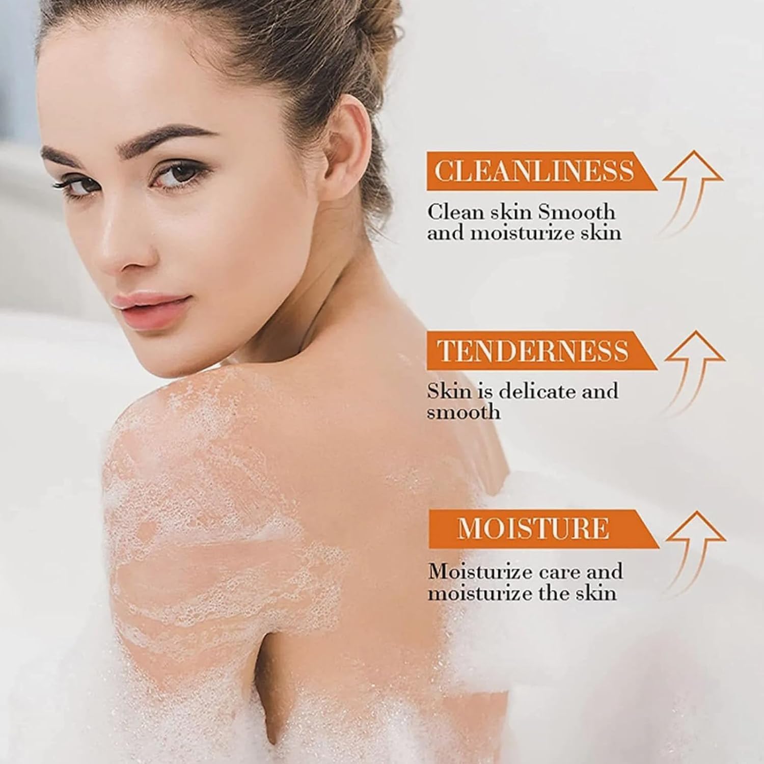 Guluxly Lemon Soap ingredients layout showing lemon, collagen, and natural oils
