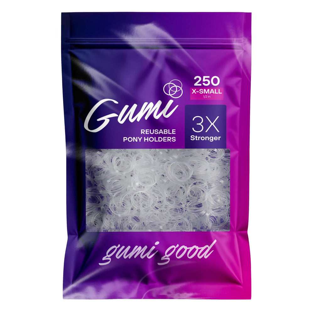 Gumi good elásticos transparentes de 1/2 pulgada para recogidos rápidos sin dañar el cabello