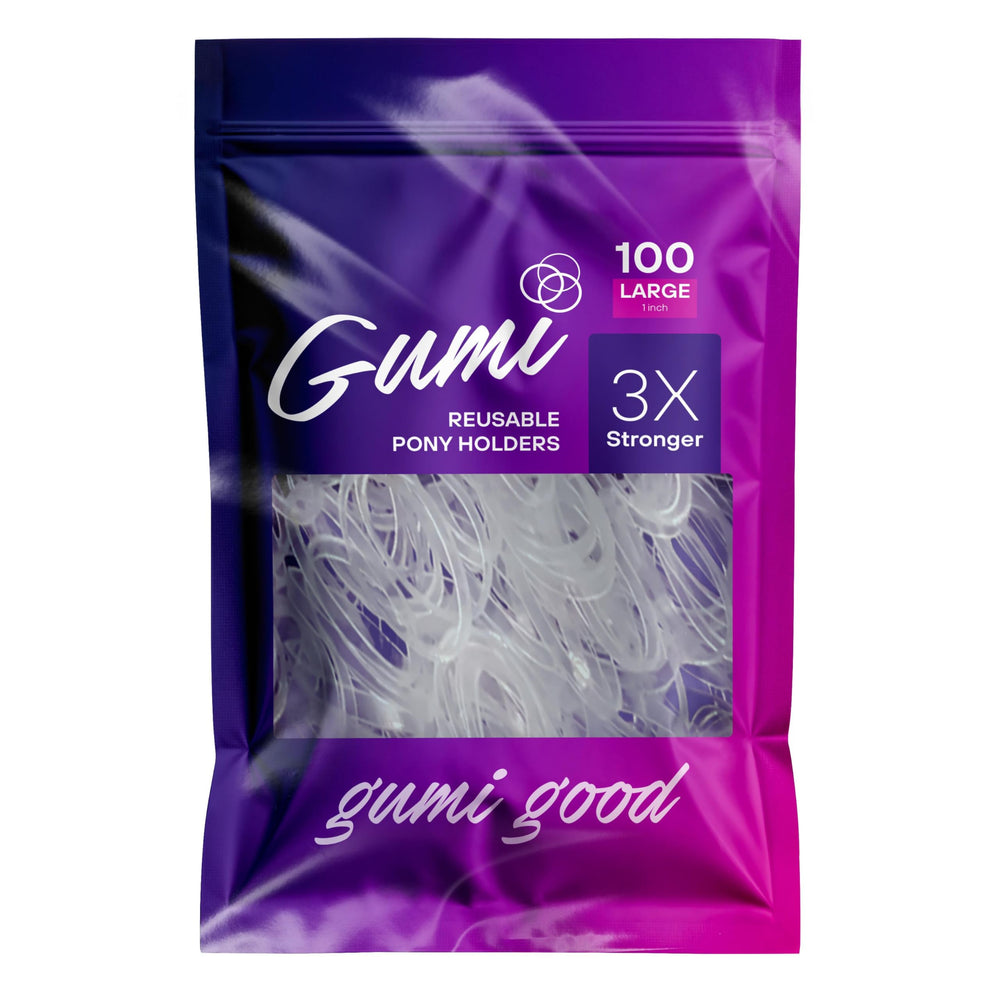 Gumi good elásticos transparentes 1 pulgada para cabello, sujecion suave y discreta