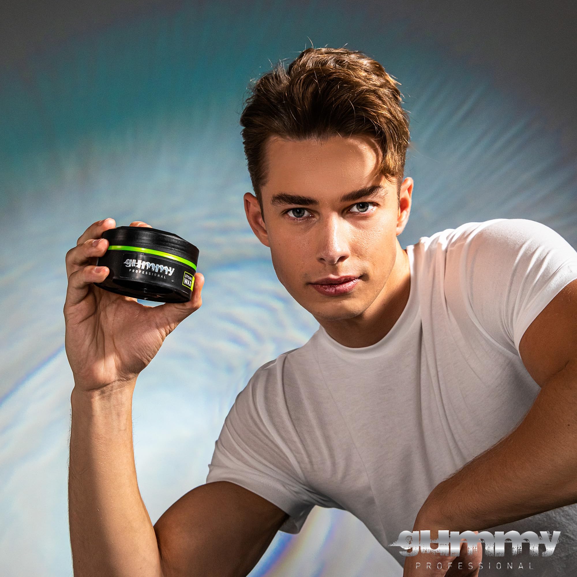 Gummy Professional Hair Wax define rizos y texturiza con brillo natural.